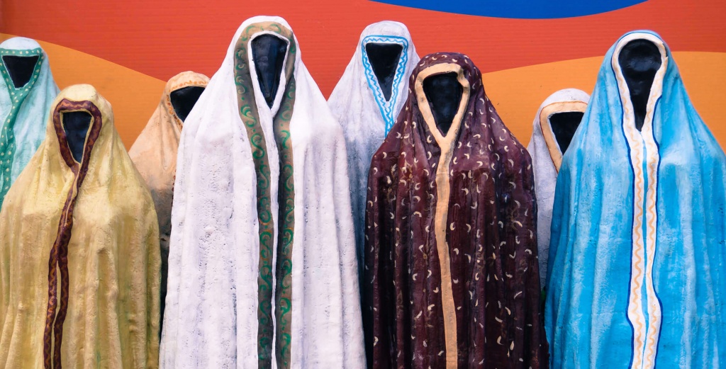 Mannequins in Female Muslim Robes